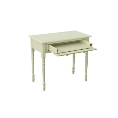 Image showing 5 th Carolina Chair & Table Grace Desk with Turned Legs and Drawer, Antique Ivory