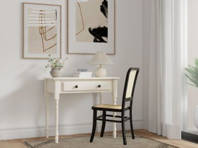 Image showing 7 th Carolina Chair & Table Grace Desk with Turned Legs and Drawer, Antique Ivory
