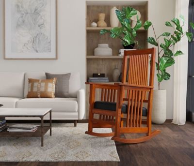 Image showing 6 th Carolina Chair & Table Modern Heirloom Mission Deluxe Rocker Chair