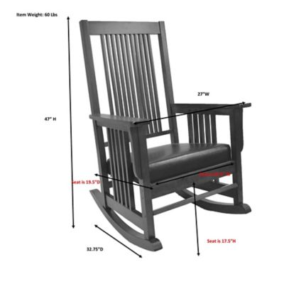 Image showing 8 th Carolina Chair & Table Modern Heirloom Mission Deluxe Rocker Chair