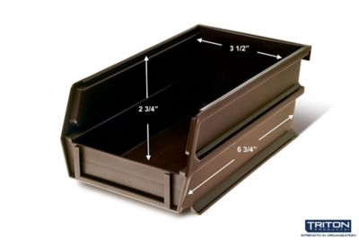 Image showing  24-Bin Wall Storage Unit with Mounting Rails, Brown