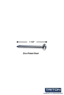 Image showing  12 Steel Screws & 12 Plastic Wall Anchors for Mounting Steel Pegboard System