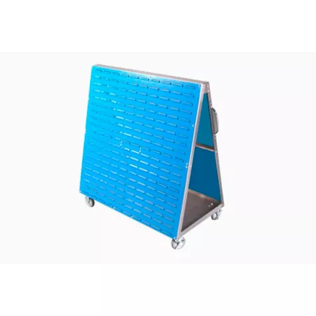 Triton Products 48 in x 51-1/2 in x 29-3/4 in Aluminum Frame Movable Louver Panel Cart Louver Panels for Hanging Bins Utility Carts