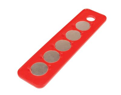 Triton Products 1/4 In. Drive 2-1/4 In. x 9 In. Red Magnetic Socket Holder Strip