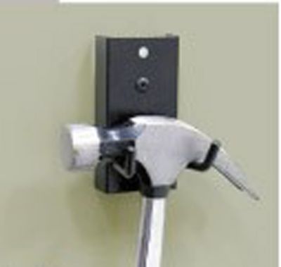 Image showing  4 in. x 2 in. x 3 in. Magnetic Steel Double Prong Tool Holder, Black