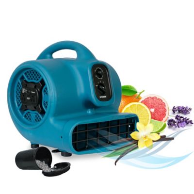 XPOWER 1/3 HP Freshen Aire Scented Air Mover Fan with Timer & Power Outlets, P-450AT