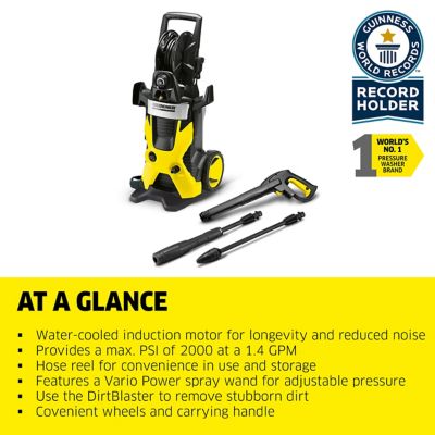 Image showing  2,000 PSI 1.4 GPM Electric Cold Water K5 Premium Pressure Washer, 25 ft. High Pressure Hose