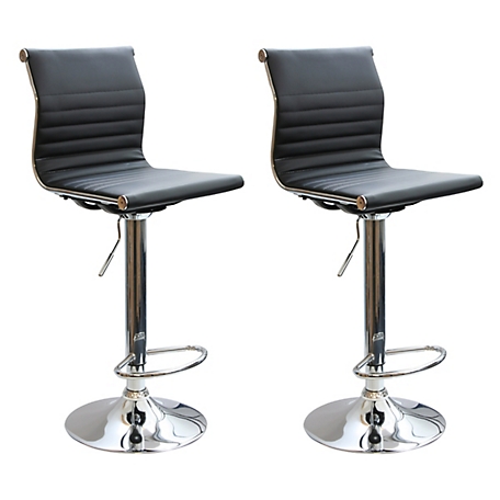 AmeriHome Adjustable-Height Contemporary Bar Stools, 2 pc.