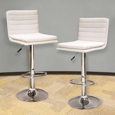 Image showing  Modern Ripple Back Adjustable Bar Stools, 32 in., 2-Pack