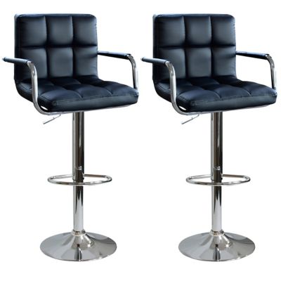 AmeriHome Padded Adjustable Bar Stools, 2 pc.