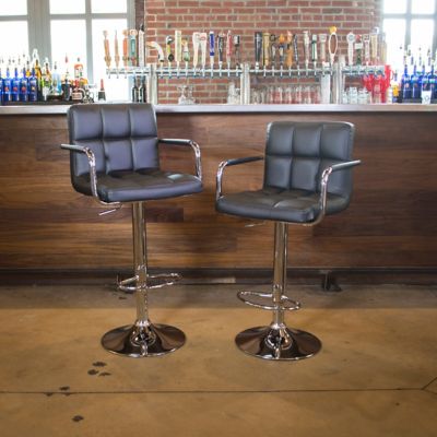 Image showing  Padded Adjustable Bar Stools, 45 in., 2-Pack