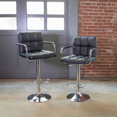 Image showing  Padded Adjustable Bar Stools, 45 in., 2-Pack