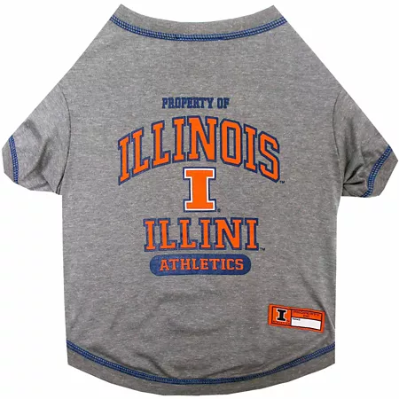 Pets First NCAA Illinois Fighting Illini Pet T-Shirt Dog Shirts