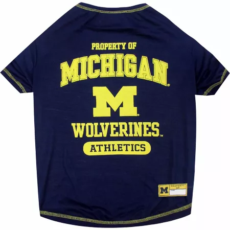 Pets First NCAA Michigan Wolverines Pet T-Shirt Dog Shirts