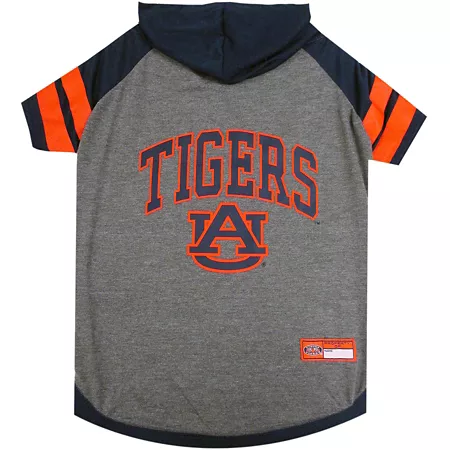 Pets First NCAA Auburn Tigers Pet Hooded T-Shirt Dog Shirts