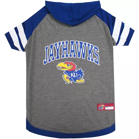 Pets First NCAA Kansas Jayhawks Pet Hoodie T-Shirt Dog Shirts