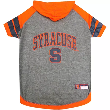 Pets First NCAA Syracuse Orange Pet Hooded T-Shirt Dog Shirts