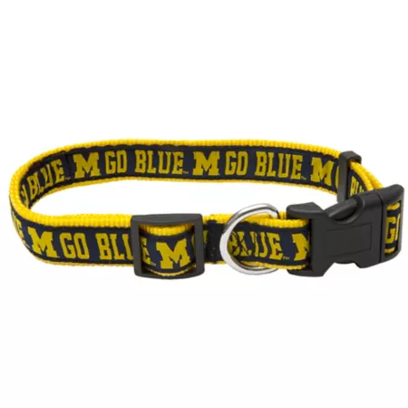 Pets First Michigan Wolverines Adjustable Dog Collar Dog Basic Collars