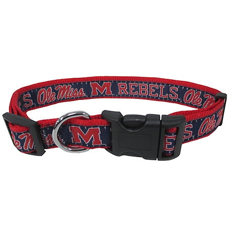Pets First Adjustable Ole Miss Rebels Dog Collar
