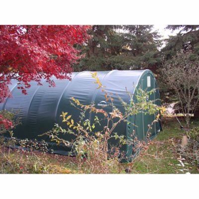 ShelterLogic 22 ft. x 30 ft. x 11 ft. SP Round Heavy-Duty Green 14.5 oz. PE Shelter, PEBADA0204F02203011