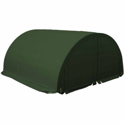 Image showing  SP Round Heavy-Duty 14.5 oz. PE Shelter, 30 ft. x 40 ft. x 15 ft., Green, PEBADA0204F03004015