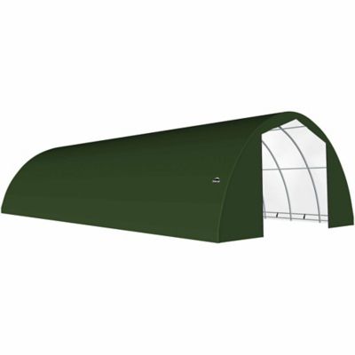 Image showing  SP Round Heavy-Duty 14.5 oz. PE Shelter, 30 ft. x 40 ft. x 15 ft., Green, PEBADA0204F03004015