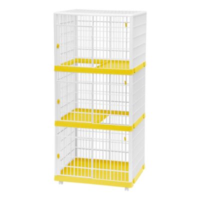 Iris USA 3-Tier Cat Cage, Yellow at 