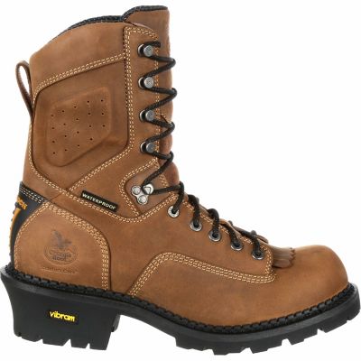 Image showing  Men's Comfort-Core Round Toe Waterproof Logger Boots