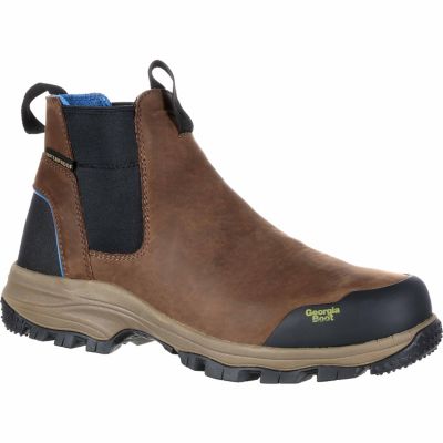 Image showing 0 th Georgia Boot Men's TPU Toe Blue Collar Chelsea Waterproof Work Boots