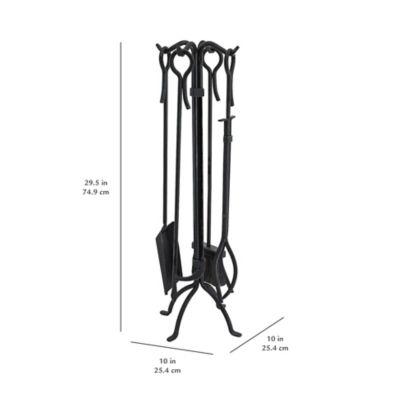 Image showing  Selene Fireplace Tool Set, Black Finish