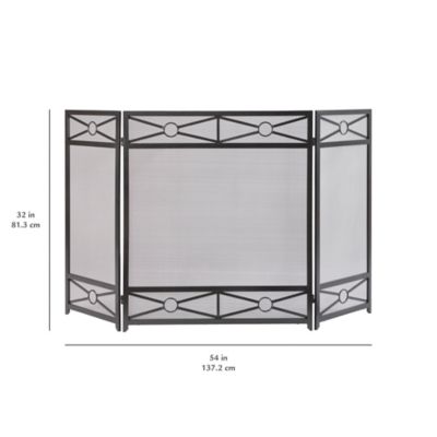 Image showing  54 in. x 32 in. Sheffield Mesh Fireplace Screen