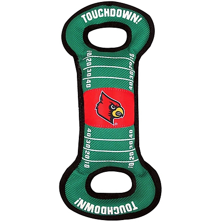 Pet Goods Louisville Cardinals Football with Rope Toy