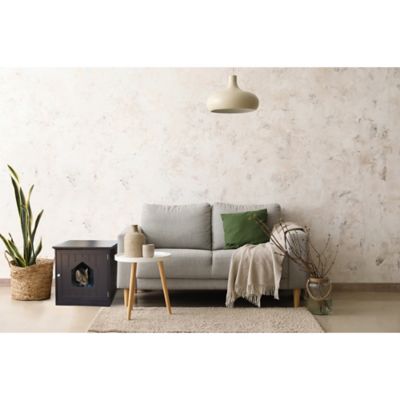 Image showing  Furniture-Style Cat Litter Box Enclosure Cabinet, Espresso-Brown