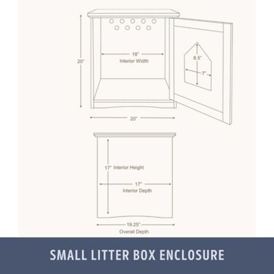 Image showing  Furniture-Style Cat Litter Box Enclosure Cabinet, Espresso-Brown