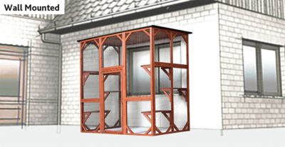 Image showing  Outdoor Catio, Cat Enclosure with Roof, Large Cat Playpen with Platforms, Cat House, Cat Cage, Run-71 Inch