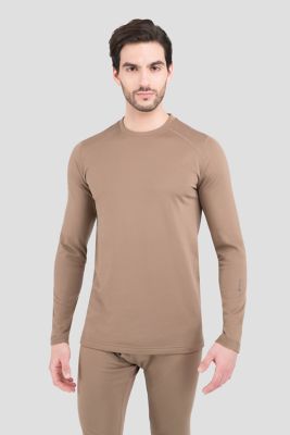 Terramar Men's Long-Sleeve Crew Military Fleece 3.0 Base Layer Shirt