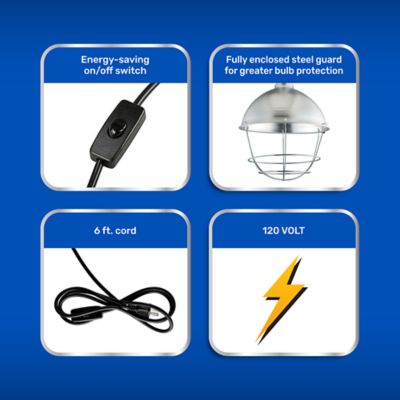 Image showing  250W Adjustable Clamp Brooder Light with Switch, 10.5 in.