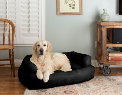 Image showing  Luxury Micro Suede Overstuffed Sofa Dog Bed