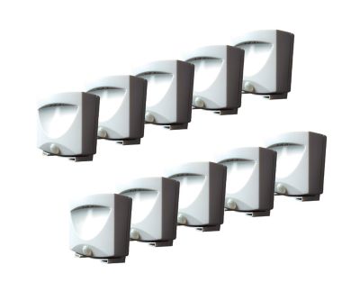 MAXSA Innovations Battery-Powered Motion-Activated Outdoor Night-Lights, 10 pk.