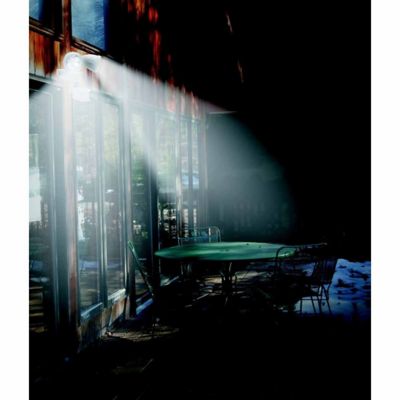 Image showing  160-Lumen Solar-Powered Dual Head LED Security Light, Off-White