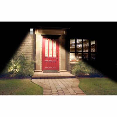 Image showing  100-Lumen Solar-Powered Square LED Security Spot Light