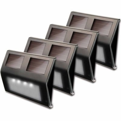 MAXSA Innovations Metal Solar Deck Lights, Bronze, 4-Pack