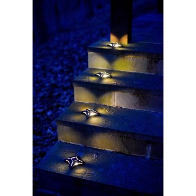 Image showing 5 th MAXSA Innovations Ninja Stars Solar LED Accent Deck Lights, 4-Pack