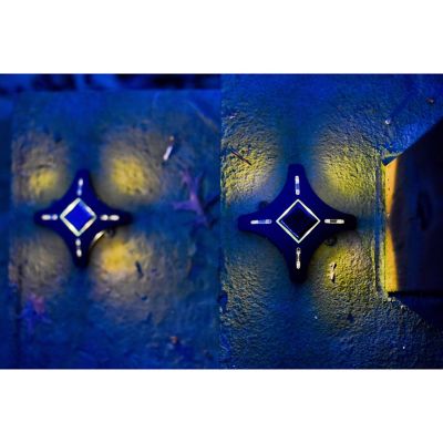 Image showing 7 th MAXSA Innovations Ninja Stars Solar LED Accent Deck Lights, 4-Pack