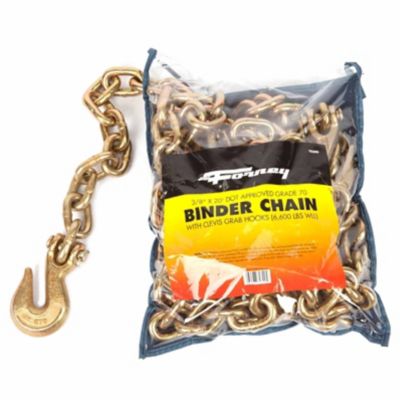 Forney 3/8 in. x 20 ft. Binder Chain, 4,700 lb. Working Load Limit
