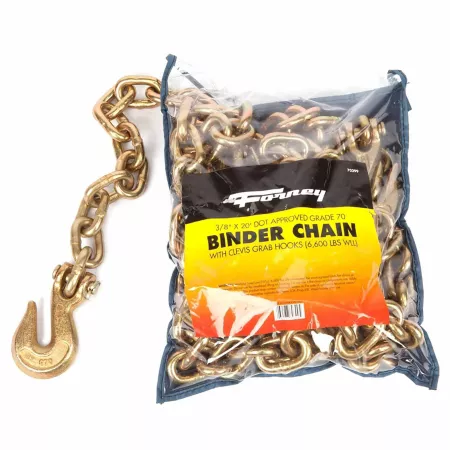 Forney 3/8" x 20' Binding Chain 4 700 lb Working Load Limit Recovery Straps & Ropes