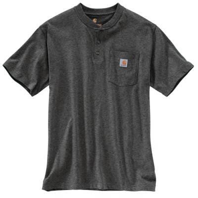 Carhartt Men's Heavyweight Loose Fit Short-Sleeve Pocket Henley T-Shirt
