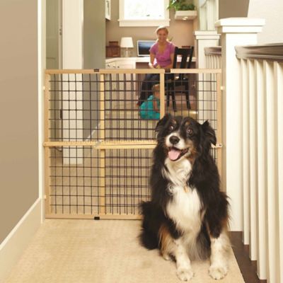 Image showing  Extra Wide Wire Mesh Pet Gate, 29.5 in. to 50 in.