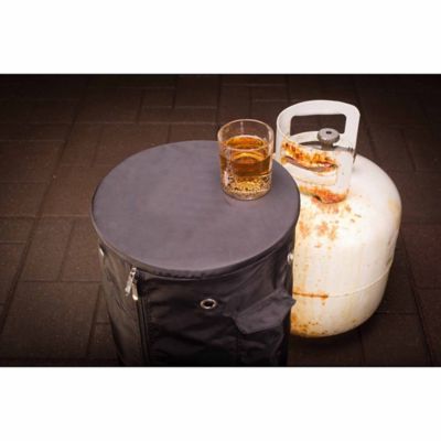 Image showing  Vinyl Propane Tank Cover with Tabletop Feature for Standard 20 lb. Tanks, Black