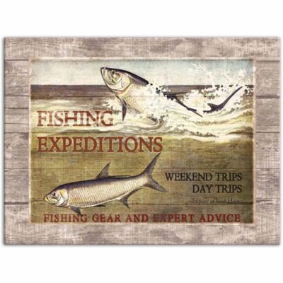 Farmstead Fields Fishing Expeditions 16 In X 12 In Canvas Wall Art At Tractor Supply Co